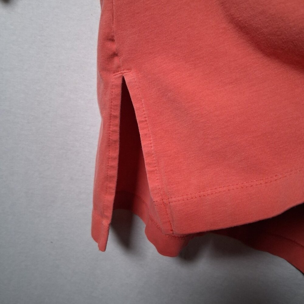 Soft Surroundings Tunic Henley Shirt Large Coral Knit Lace Eyelet Button Up - Picture 12 of 14